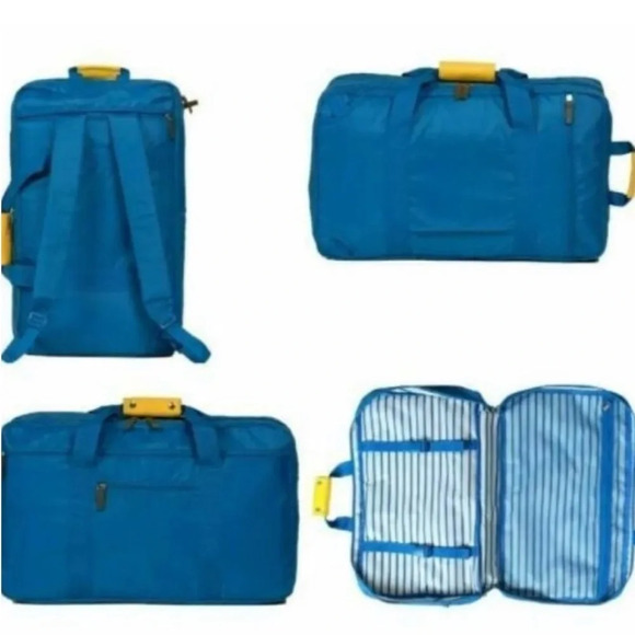 Love Taza Target 2 in 1 Blue Carry on Duffel Bag Backpack - Picture 12 of 16